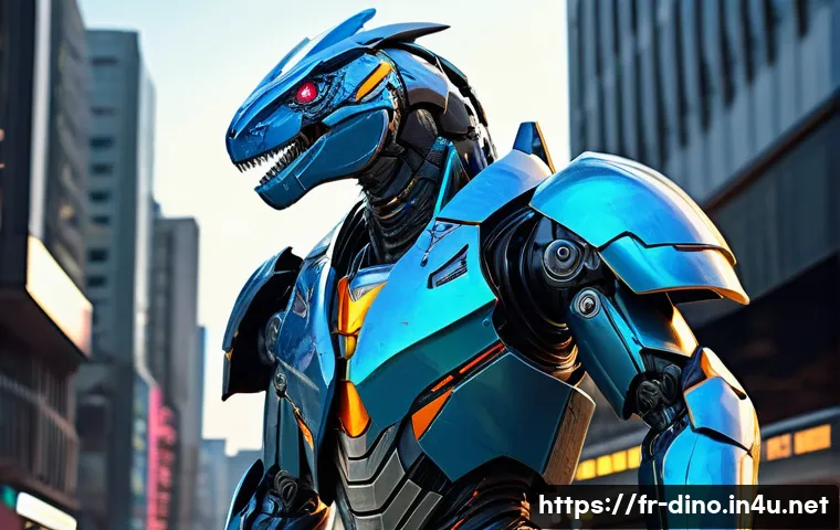 다이노코어 일본 팬덤과 인기 요소 - **Prompt 1: Dynamic DinoCore Transformation Sequence**
    "A vibrant, high-energy 3D animated scene...