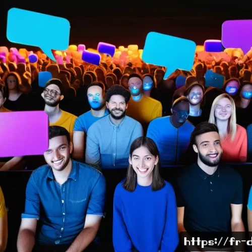 다이노코어 SNS 이벤트와 팬 반응 - A vibrant virtual event scene showcasing a diverse group of enthusiastic fans interacting in a dynam...